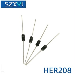 厂家直销 HER208高效整流二极管 封装DO-15