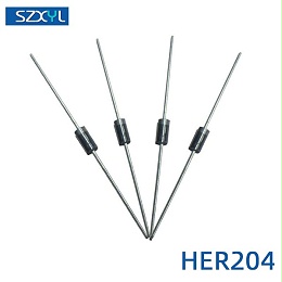 厂家直销 HER204 高效整流二极管 封装DO-15