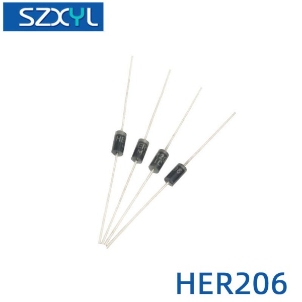 厂家直销 HER206高效整流二极管 封装DO-15