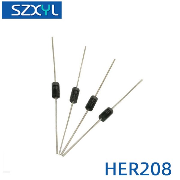 厂家直销 HER208高效整流二极管 封装DO-15