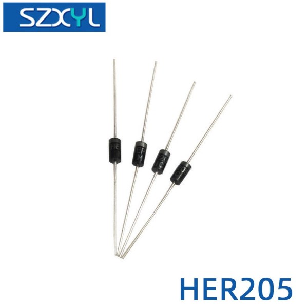 厂家直销 HER205高效整流二极管 封装DO-15